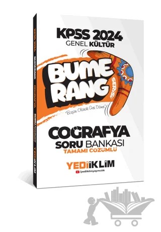 2024 KPSS Genel Kültür Bumerang Coğrafya Tamamı Çözümlü Soru Bankası – Kolektif – Yediiklim Yayınları kitap kapağı