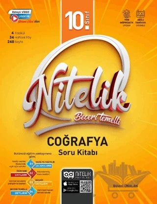 10. Sınıf Beceri Temelli Coğrafya Soru Kitabı – Bülent Ünalan – Nitelik Yayınları kitap kapağı