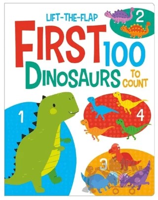 Lift The Flap First 100 Dinosaurs to Count – Kit Elliot – IMAGINE THAT kitap kapağı