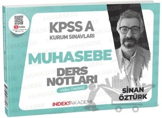 KPSS A Grubu Muhasebe Video Ders Notları – Sinan Öztürk – İndeks Akademi Yayıncılık kitap kapağı