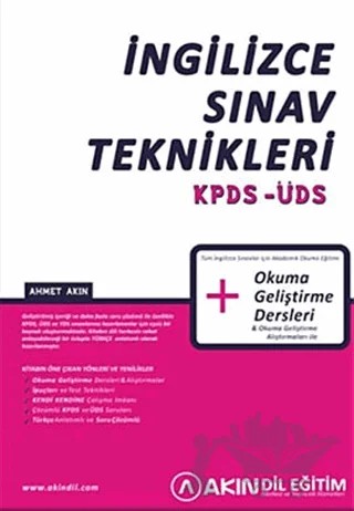 İngilizce Sınav Teknikleri – Ahmet Akın – Akın Dil Eğitim kitap kapağı
