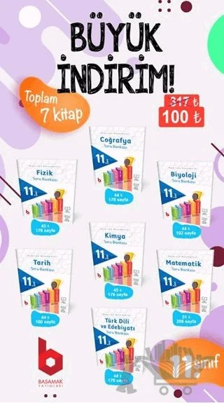 11. Sınıf Soru Bankası Seti (7 Kitap) – Kolektif – Basamak Yayınları kitap kapağı