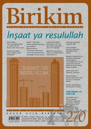 Birikim Aylık Sosyalist Kültür Dergisi Sayı: 270 – Birikim Yayınları kitap kapağı
