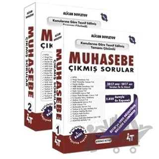 Tamamı Detaylı Çözümlü Muhasebe Çıkmış Sorular (2 Cilt Takım) – Alican Dovletov – 4T Yayınları kitap kapağı