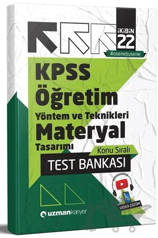 2022 KPSS Eğitim Bilimleri Öğretim Yöntem ve Teknikleri, Materyal Tasarımı Test Bankası Yaprak Test – Kolektif – Uzman Kariyer Yayınları kitap kapağı