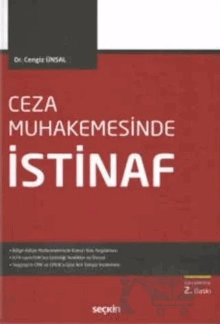 Ceza Muhakemesinde İstinaf – Cengiz Ünsal – Seçkin Yayıncılık kitap kapağı