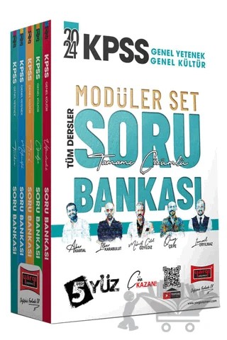 2024 KPSS 5Yüz Ekibi GK-GY Tüm Dersler Tamamı Çözümlü Soru Bankası Modüler Set – Kolektif – Yargı Yayınevi kitap kapağı