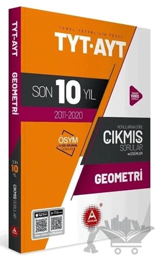 TYT AYT Geometri Son 20 Yıl Konularına Göre Tamamı Çözümlü Çıkmış Sorular – Kolektif – A Yayınları kitap kapağı