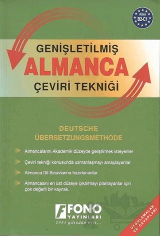 Genişletilmiş Almanca Çeviri Tekniği – Aslı Çetinkal, Tahir Deveci, Zafer Ulusoy – Fono Yayınları kitap kapağı
