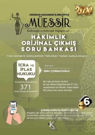 Müessir İcra ve İflas Hukuku Orijinal Soru Bankası – Ebru Çorbacıoğlu – Kuram Kitap kitap kapağı