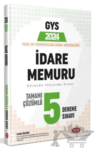2024 Ceza ve Tevkifevleri İdare Memuru GYS Tamamı Çözümlü 5 Deneme Sınavı – Kolektif – Data Yayınları kitap kapağı