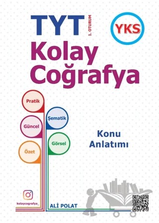 TYT 1. Oturum Kolay Coğrafya Konu Anlatımı – Ali Polat – Yazarın Kendi Yayınevi - Ali Polat kitap kapağı