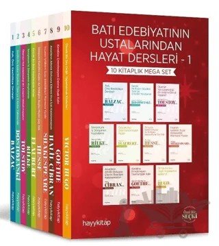 Batı Edebiyatının Ustalarından Hayat Dersleri - 1 (10 Kitap) – Nimet Karadağ, Özgün Ozan Karadağ – Hayykitap kitap kapağı