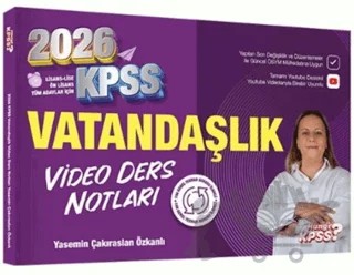 2026 KPSS Vatandaşlık Video Ders Notları – Yasemin Çakıraslan Özkanlı – Hangi KPSS Yayınları kitap kapağı