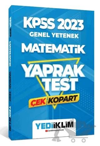 2023 KPSS Genel Yetenek Matematik Çek Kopart Yaprak Test – Kolektif – Yediiklim Yayınları kitap kapağı