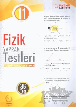 Palme Yaprak Test 11. Sınıf Fizik – Kolektif – Palme Yayınları kitap kapağı