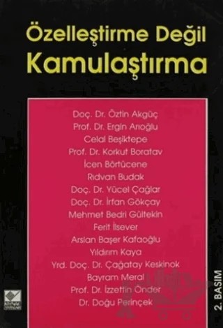 Özelleştirme Değil Kamulaştırma – Kolektif – Kaynak Yayınları kitap kapağı