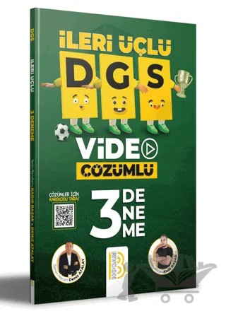 DGS İleri Üçlü Video Çözümlü 3 Deneme – Deniz Atalay, Kadir Başar – Benim Hocam Yayınları kitap kapağı