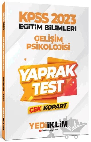 2023 KPSS Eğitim Bilimleri Gelişim Psikolojisi Çek Kopart Yaprak Test – Kolektif – Yediiklim Yayınları kitap kapağı