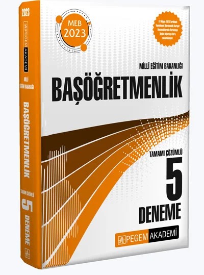 2023 Milli Eğitim Bakanlığı Başöğretmenlik 5 Deneme – komisyonumuz tarafından oluşturulmuş olup – Pegem Akademi Yayıncılık kitap kapağı