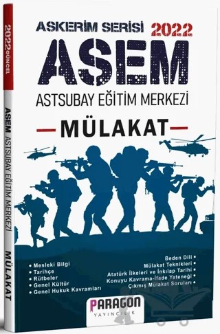 2022 ASEM Astsubat Eğitim Merkezi Mülakat - Askerim Serisi – Kolektif – Paragon Yayıncılık kitap kapağı