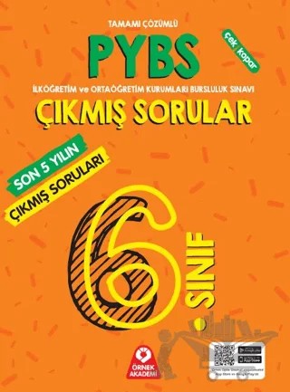 6. Sınıf PYBS Son 5 Yılın Çıkmış Soruları Tamamı Çözümlü – Kolektif – Örnek Akademi kitap kapağı