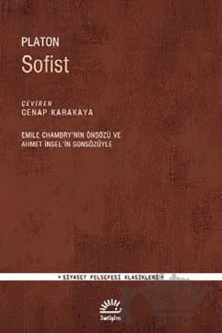Sofist – Platon (Eflatun) – İletişim Yayınevi kitap kapağı