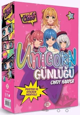 Unicorn Günşüğü – Pembe Günlük – Cindy Harper – Dokuz Çocuk kitap kapağı