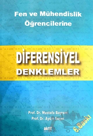 Diferensiyel Denklemler – Mustafa Bayram, Aydın Seçer – Aktif Yayınları kitap kapağı