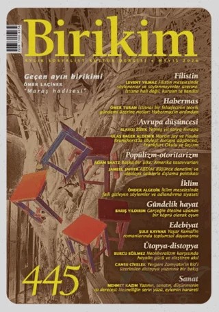 Birikim Aylık Sosyalist Kültür Dergisi Sayı: 445 Mayıs 2026 – Birikim Yayınları kitap kapağı