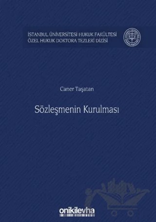Sözleşmenin Kurulması – Caner Taşatan – On İki Levha Yayınları kitap kapağı