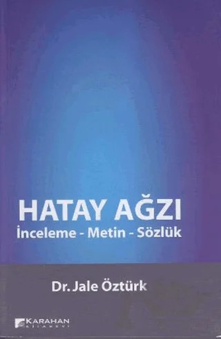 Hatay Ağzı – Jale Öztürk – Karahan Kitabevi kitap kapağı