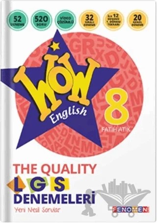 Wow 8. Sınıf LGS English The Quality 52 Deneme – Kolektif – Fenomen Yayınları kitap kapağı