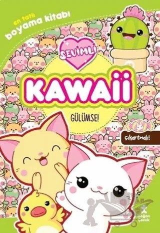Kawaii Gülümse - En Tatlı Çıkartmalı Boyama Kitabı – Kolektif – Doğan Çocuk kitap kapağı