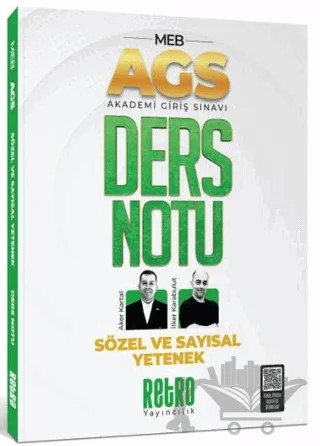 AGS Sözel ve Sayısal Yetenek Ders Notu – Aker Kartal, İlker Karabulut – Retro Yayıncılık kitap kapağı