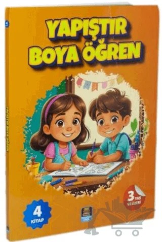 Yapıştır Boya Öğren İlk kelimelerle Araçlar, Hayvanlar, Çiftlik, Yaşantımız (4 Kitap Set) 3+Yaş – Kollektif – Mercan Okul Yayınları kitap kapağı