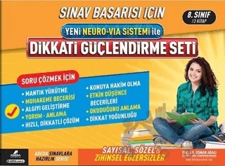 Sınav Başarısı İçin Yeni Neuro-Via Sistemi İle Dikkati Güçlendirme Seti 8. Sınıf (3 Kitap Takım) – Osman Abalı – Adeda Yayınları kitap kapağı