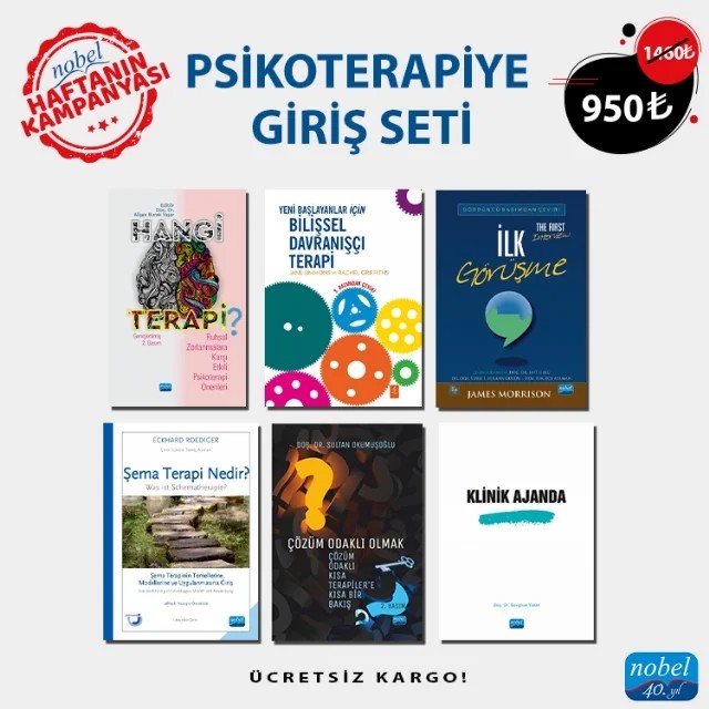 PSİKOTERAPİYE GİRİŞ SETİ – Alişan Burak Yaşar, Altan Eşsizoğlu, Anıl Gündüz, Arzu Erkan Yüce, Asena Yurtsever, E. Başak Usta Gündüz, Emre Konuk, Emre Sargın, Gonca Soygüt Pekak, Görkem Gökçelioğlu, K. Fatih Yavuz, Kadir Özdel, Levent Sütçigil, M. Hakan Türkçapar, Önder Kavakçı, Şahabettin Çetin, Şenel Karaman, Zeynep Zat – Haftanın Kampanyası kitap kapağı