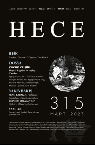 Hece Dergisi - Sayı 315 Mart 2023 – Kolektif – Hece Dergisi kitap kapağı