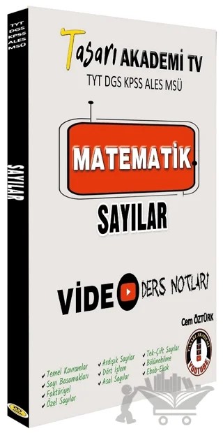 DGS ALES TYT Matematik Sayılar Video Ders Notları – Cem Öztürk – Tasarı Eğitim Yayınları kitap kapağı