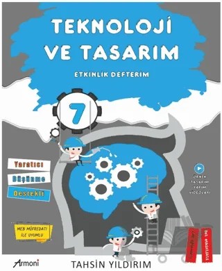 7. Sınıf Teknoloji ve Tasarım Etkinlik Defterim – Tahsin Yıldırım – Armoni Yayıncılık kitap kapağı