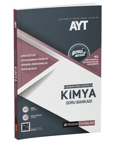AYT Kimya Soru Bankası – Komisyon – Pegem Akademi Yayıncılık kitap kapağı