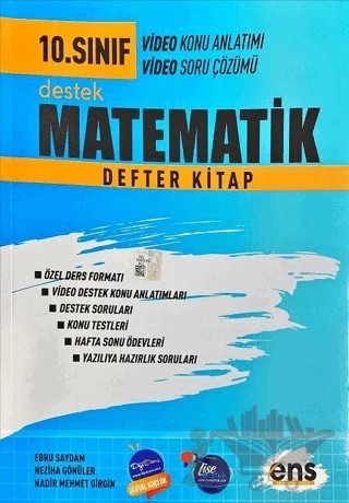 10. Sınıf Matematik Destek Defter Kitap – Kolektif – ENS Yayınları kitap kapağı