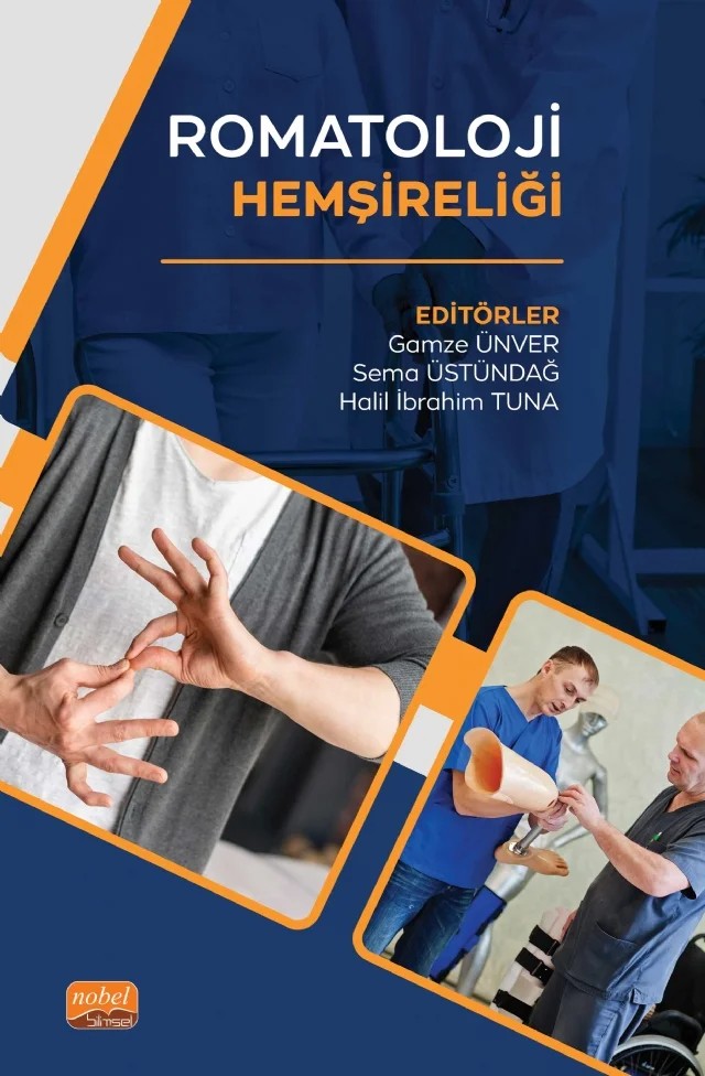 Romatoloji Hemşireliği – Gamze Ünver, Sema Üstündağ, Halil İbrahim Tuna – Nobel Akademik Yayıncılık kitap kapağı