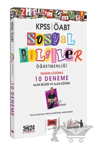 2024 ÖABT Sosyal Bilgiler Öğretmenliği Tamamı Çözümlü 10 Deneme Sınavı – Mustafa Özdemir – Yargı Yayınevi kitap kapağı