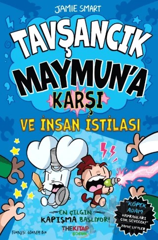 Tavşancık Maymun'a Karşı ve İnsan İstilası – Jamie Smart – The Kitap Çocuk kitap kapağı