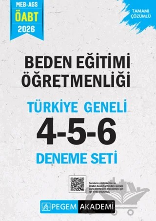 2026 MEB AGS ÖABT Beden Eğitimi Öğretmenliği Tamamı Çözümlü Türkiye Geneli 4-5-6 (3'lü Deneme Seti) – Kolektif – Pegem Akademi Yayıncılık kitap kapağı