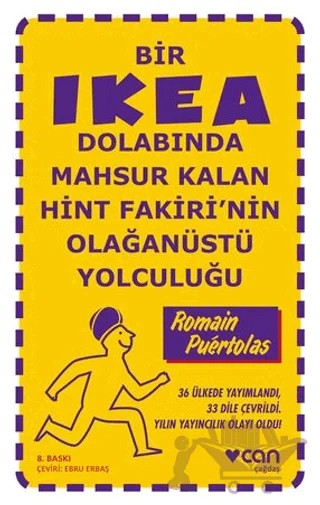 Bir Ikea Dolabında Mahsur Kalan Hint Fakiri'nin Olağanüstü Yolculuğu – Romain Puertolas – Can Yayınları kitap kapağı