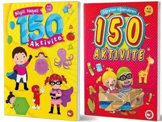 4-6 Yaş Bilgili Eğlendiren 150 Aktivite Seti (2 Kitap Takım) – Kolektif – Beyaz Balina Yayınları kitap kapağı