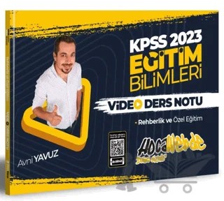 2023 KPSS Eğitim Bilimleri Rehberlik ve Özel Eğitim Video Ders Notları – Avni Yavuz – HocaWebde Yayınları kitap kapağı